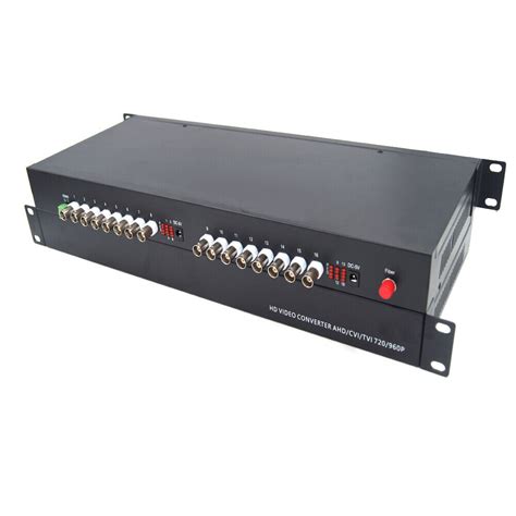 16 Channels Video To Fiber Optic Media Converters For Hikvision Dahua