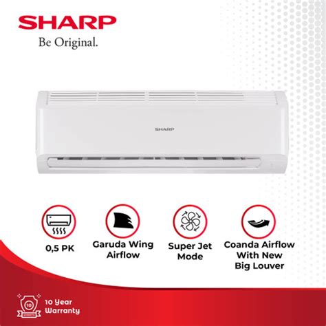 Promo Sharp AC 1 2 PK AH A5BEY Air Conditioner 360 Watt Unit Only Cicil