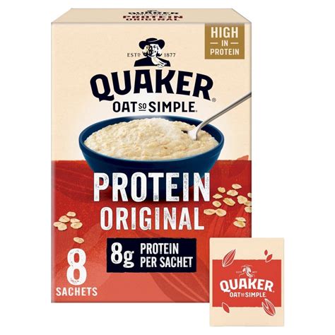 QUAKER płatki owsiane proteinowe 8saszetek origina 12964307224