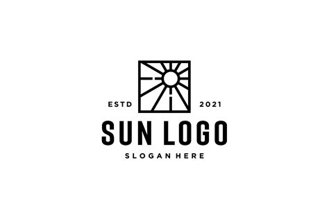 Sun Logo Vector Icon Design Linear Graphic By Dunia8103 · Creative Fabrica