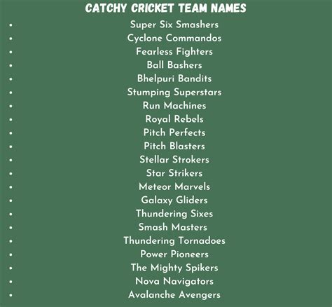 Badass Funny And Catchy Cricket Team Name Ideas