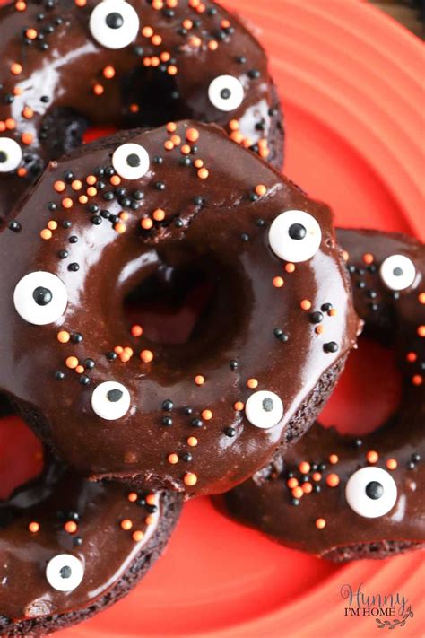 Easy Halloween Donuts Made With Cake Mix