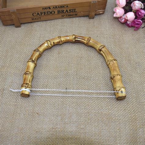 Handmade Natural Bamboo Handles For Handbag Pursevintage Round Bamboo