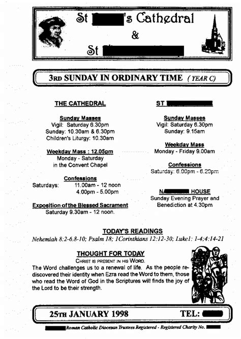 A sample parish bulletin | Download Scientific Diagram