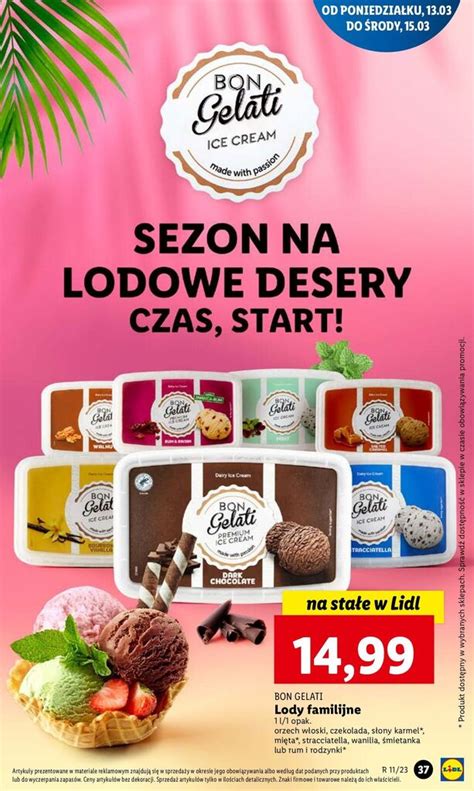 Promocja Lody Stracciatella Bon Gelati W Lidl