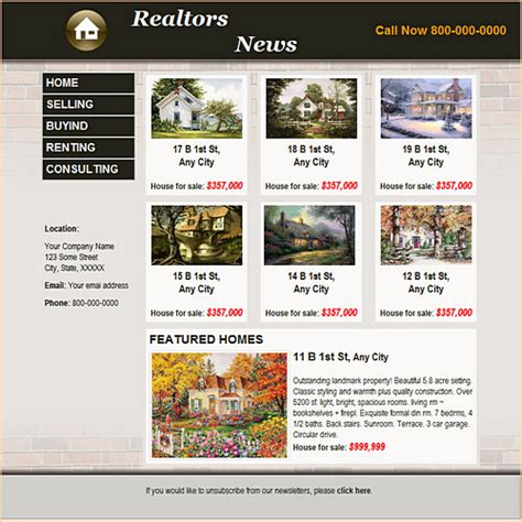 Realtors News Free Html E Mail Templates