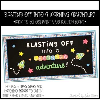 Blasting Off Into A Learning Adventure Back To School Bulletin Board