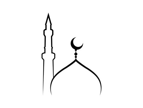 Mosque Vector Design With Islam Theme