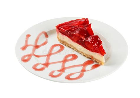 Cheesecake Isolado Em Branco Imagem De Stock Imagem De Gourmet Creme