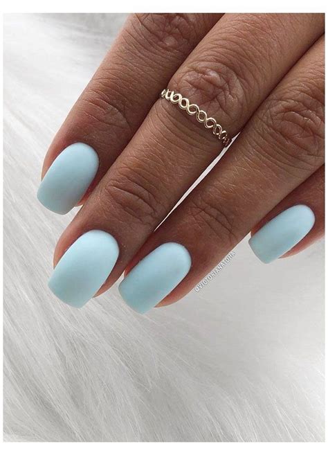 Blue Matte Nails Baby Blue Nails Blue Acrylic Nails Acrylic Nails