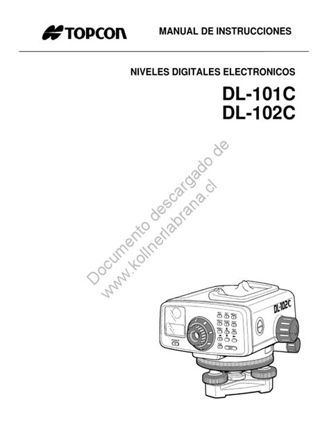 PDF Topcon Manual DL 100 Esp DOKUMEN TIPS