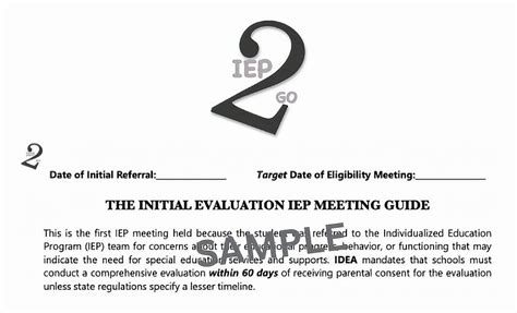 Initial Evaluation Iep Meeting And Companion Guides Special Education Ac