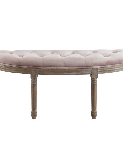 Azalea Half Moon Bench In Mauve Aux Merveilles