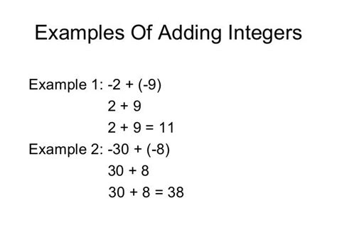 Adding And Subtracting Integers