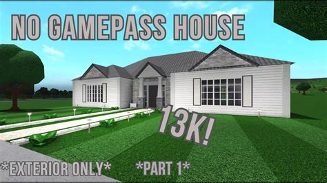 Bloxburg House Ideas 1 Story No Gamepass