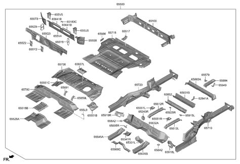 K Genuine Hyundai Panel Complete Rear Floor