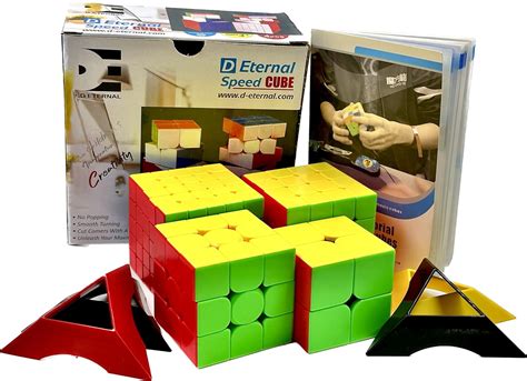 D Eternal Speed Cube Combo Set Of 2x2 3x3 4x4 5x5 Cube Stand And Cube