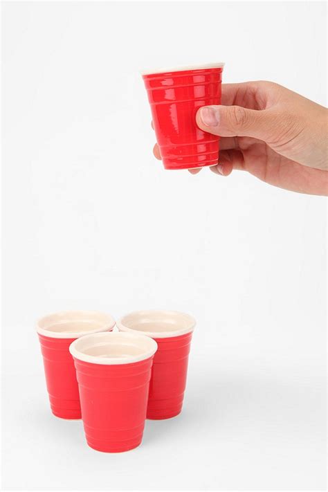 Red Cup Shot Glass Set Of 4 Shot Glass Set Red Cups Glass Set