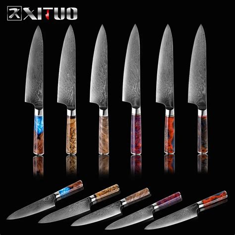 XITUO Cuchillo De Chef Profesional De Acero Damasco VG10 Utensilio De