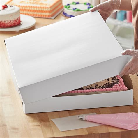 Bakers Mark 26 12 X 18 12 X 3 White Full Sheet Cake Bakery Box