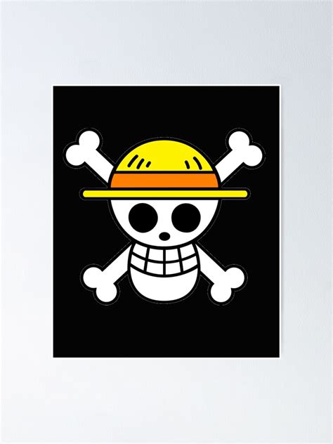 "Straw hat jolly roger" Poster for Sale by Djetsky | Redbubble