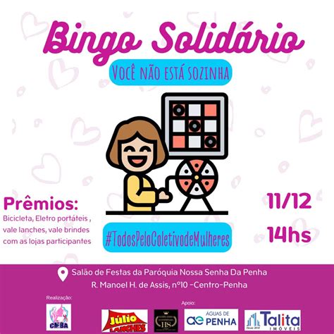 CMBA realiza bingo neste domingo 11 no salão de festa Paroquial na