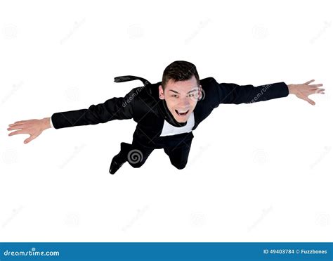 Young Business Man Flying Stock Photo Image Of Freedom 49403784