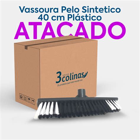 Vassoura Pelo Sintetico 40 Cm Plastico Caixa 12 Unidades Sem