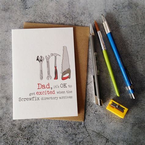 Tools And Diy Card Ww120 Dad Birthday Card Dad Card Diy Etsy Israel