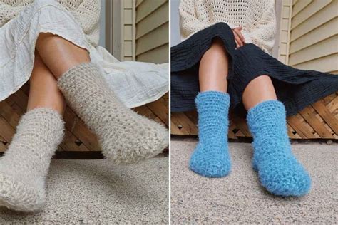 Comfortable and easy! Crochet slipper socks pattern