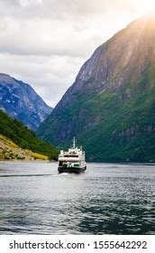 Panoramic View Sognefjord One Most Beautiful Stock Photo