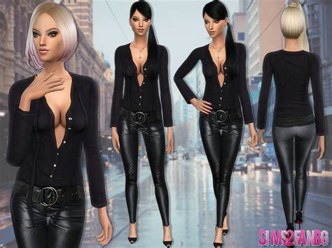 sims2fanbg's 72 - Leather outfit