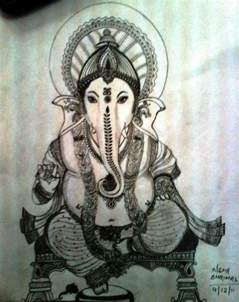 Pencil Drawing Of Ganesh Ji - pencildrawing2019