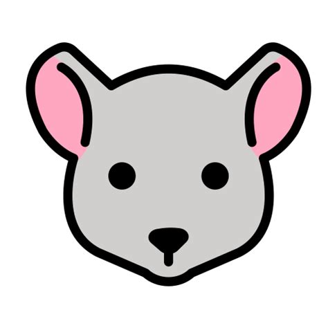 Openmoji 122의 🐭 쥐 얼굴