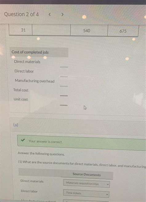 Solved A Job Cost Sheet Of Sandoval Company Is Given Chegg