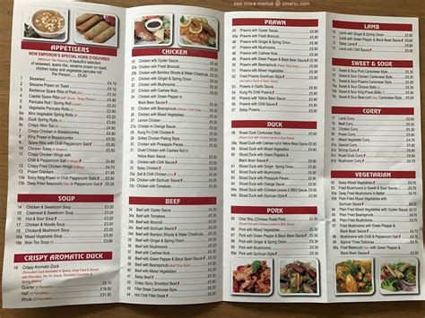 Online Menu Of New Emperor Restaurant Horley United Kingdom Rh6 7jq