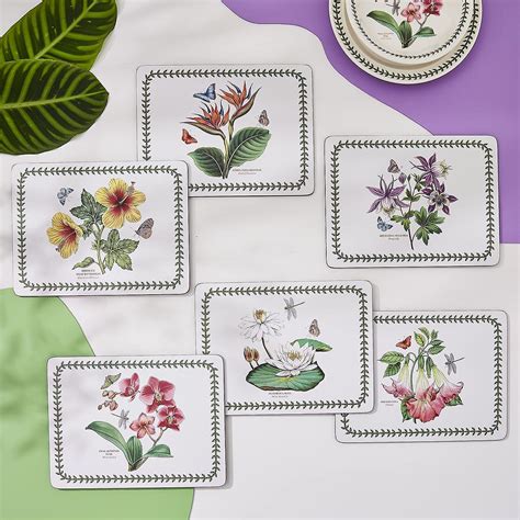 Pimpernel Exotic Botanic Garden Placemats And Coasters Set Of 6 Fruugo US