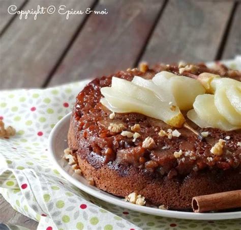 Gâteau renversé aux poires caramélisées et sans lait Communauté Bio