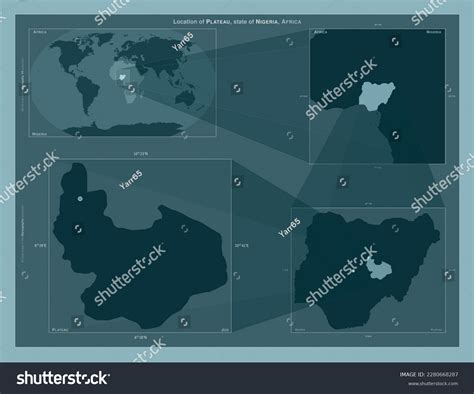 Plateau State Nigeria Diagram Showing Location Stock Illustration ...