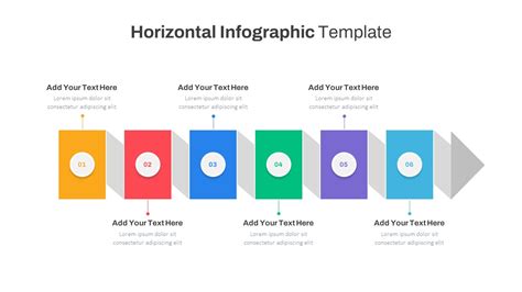 Six Step Horizontal Power Point Flow Chart Template And Google Slides