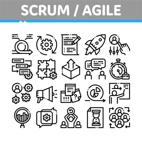 Agile Scrum Vector Design Images Scrum Agile Collection Elements