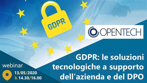 Webinar GDPR Le Soluzioni A Supporto Dell Azienda E Del DPO