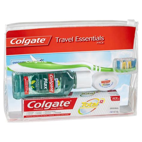 Buy Colgate Travel Essentials Toothbrush Toothpaste Mouthwash Floss