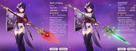 Staff of Homa vs. Primordial Jade Winged-Spear (Genshin Impact ...