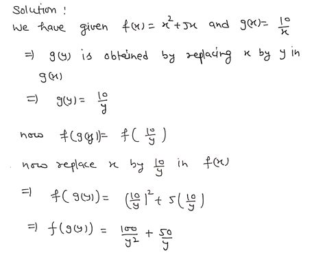 Solved If Fxx25x And Gx10x Find Fgy Course Hero