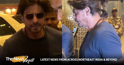 Shah Rukh Khan sports ponytail look as he gets snapped at Mumbai airport