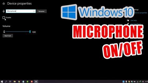 How To Enable Or Disable Microphone In Windows 10 YouTube