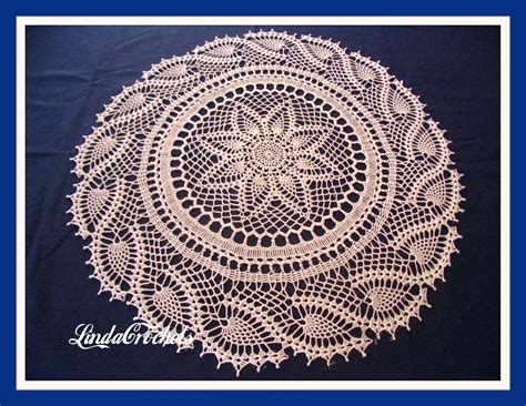 Linda Crochets Pineapple Swirls Doily