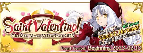 Fate/Grand Order 2023 Valentine's Day Event Adds Caren