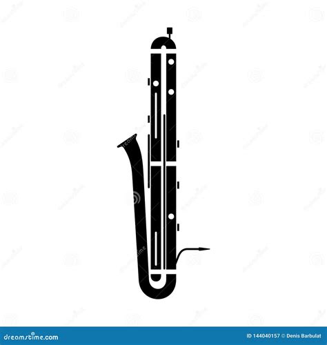 Contrabassoon Double Bassoon Instrument Stock Vector Illustration Of